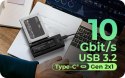 Stacja dokująca IB-180MS-C31 SSD Docking 1x 2,5"/3,5" & 1x M.2 PCIe NVMena USB 3.2 Gen 2 10 Gbit/s