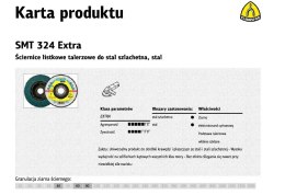 KLINGSPOR ŚCIERNICA LISTKOWA WYPUKŁA SMT324 EXTRA 115mm gr. 40