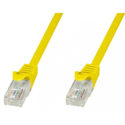 PatchCord Techly Cat.5e UTP CCA 0,25m żółty