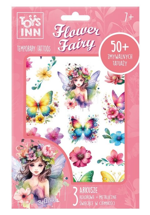 Tatuaże Flower Fairy Bellisa różowy