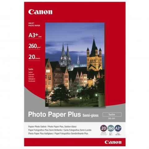 Canon Photo Paper Plus Semi-G, SG-201 A3+, foto papier, półpołysk, satynowy typ 1686B032, biały, A3+, 13x19", 260 g/m2, 20 szt.,