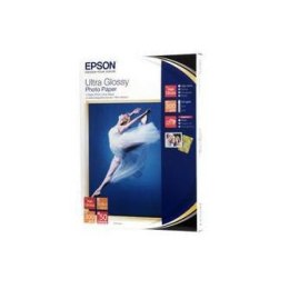 Epson Ultra Glossy Photo Pape, C13S041944BH, foto papier, połysk, biały, R200, R300, R800, RX425, RX500, 13x18cm, 5x7