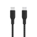 Kabel w oplocie USB-C do USB-C 100W 2m czarny