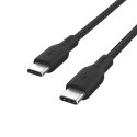 Kabel w oplocie USB-C do USB-C 100W 2m czarny