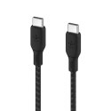 Kabel w oplocie USB-C do USB-C 100W 3m czarny