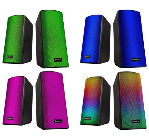 Głośniki komputerowe SPITFIRE 2.0 6W LED USB