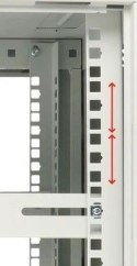 Szafka wisząca rack 6U 600x600 szara dwusekcyjna