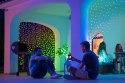 Inteligentna kurtyna Curtain 400 LED RGB+W 3x2m, przezroczysty przewód