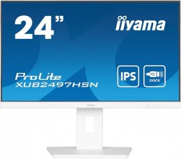 Monitor 24 cale XUB2497HSN-W2 IPS, USB-C Dock, HDMI, DP, 300cd, Pivot, HAS, biały