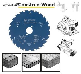 BOSCH PIŁA TARCZOWA CONSTRUCT WOOD EXPERT 160x20mm 24-ZĘBY