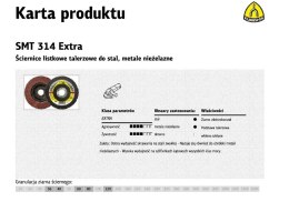 KLINGSPOR ŚCIERNICA LISTKOWA WYPUKŁA SMT314 EXTRA 125mm gr.120