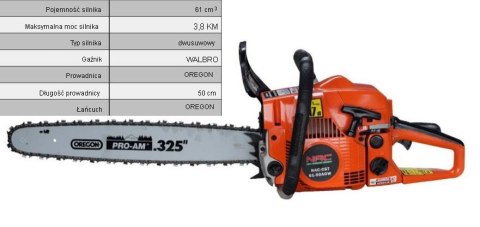 NAC PIŁA ŁAŃCUCHOWA SPALINOWA 61cc 50cm WALBRO / OREGON NAC-CST61-50AOW