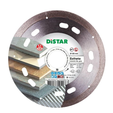 DISTAR TARCZA DIAMENTOWA ESTHETE 125 x 1,1 x 8 x 22,23mm