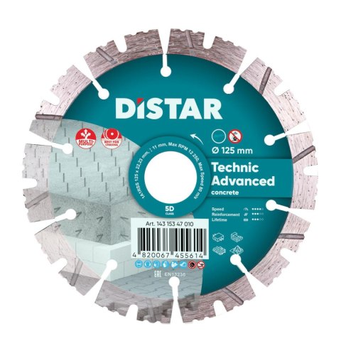 DISTAR TARCZA DIAMENTOWA TECHNIC ADVANCED 125 x 2,2/1,4 x 11 x 22,23-10