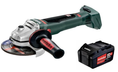 METABO SZLIFIERKA KĄTOWA 18V 125mm WB 18 LTX BL 125 QUICK 2x5,2Ah