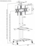 Mobilny stojak + uchwyt do TV 32-70 cali 45KG S-12 VESA 600x400