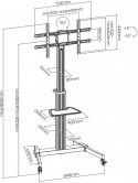 Mobilny stojak + uchwyt do TV 37-86 cali 50kg S-11AL VESA600x400