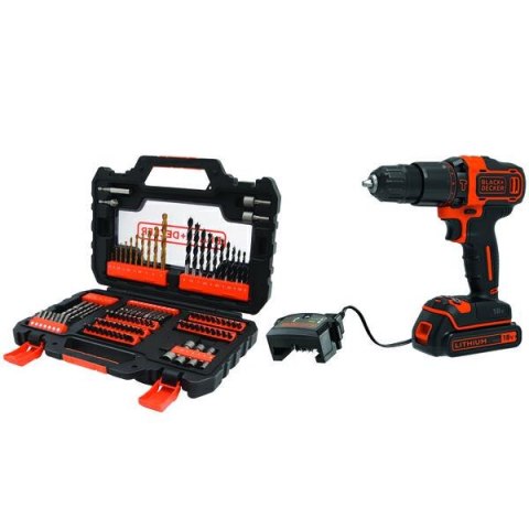 BLACK+DECKER WKRĘTARKA UDAR.18V BDCHD18S1A +104 ACC 1x1,5Ah