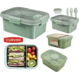 CURVER POJEMNIK NA ŻYWNOŚĆ PROSTOKĄTNY LUNCH KIT 1,2L /ZIELONY