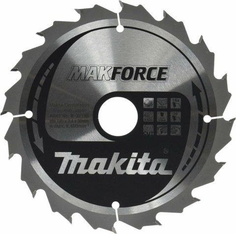 MAKITA PIŁA TARCZOWA 180x30x16z MAKFORCE DREWNO >>>B-32138