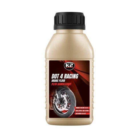 K2 PŁYN HAMULCOWY DOT4 Z CERTYFIKATEM. DOT 4 RACING 250ML