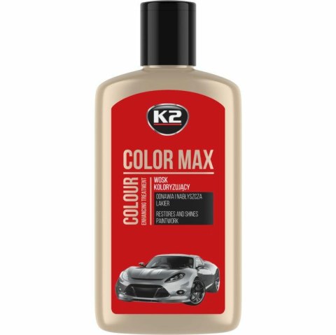 K2 WOSK KOLORYZUJĄCY NABŁYSZCZA I CHRONI COLOR MAX 250 CZEROWONY 250ML