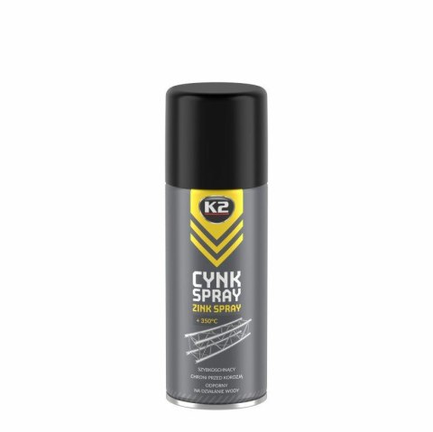 K2 ZABEZPIECZA KONSTRUKCJE STALOWE PRZED KOROZJĄ WYSOKOTEMPERATUROWY CYNK SPRAY 400ML