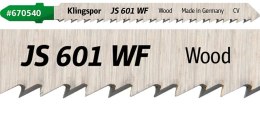 KLINGSPOR BRZESZCZOT DO WYRZYNARKI 130x8x1,45mm JS 601 WF /5szt.