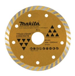 MAKITA TARCZA DIAMENTOWA 115x22,23mm TURBO (NA SUCHO) BETON,CEMENT, MARMUR, PŁYTKI