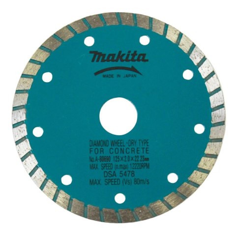 MAKITA TARCZA DIAMENTOWA 125x22,23mm TURBO (NA SUCHO) PŁYTKI