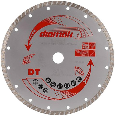 MAKITA TARCZA DIAMENTOWA 230x22,23mm TURBO (NA SUCHO) BETON, CEGŁA, MARMUR