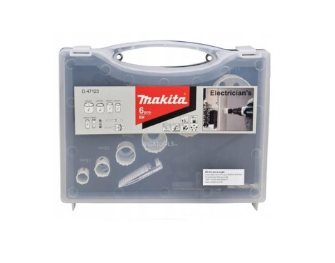 MAKITA ZESTAW OTWORNIC BIM ECONOMY 6szt. (ELEKTRYK) 16,20,25,32,40,51mm+5WIE+2 ADAPTER