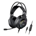 Genius GX GAMING HS-GX580U, słuchawki z mikrofonem, regulacja głośności, czarna, słuchawki, 50 mm przetworniki typ USB