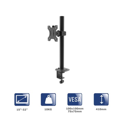 Uchwyt biurkowy do monitora Akyga AK-MB-03 ramię 10kg VESA 75x75mm / 100x100mm 15-32"