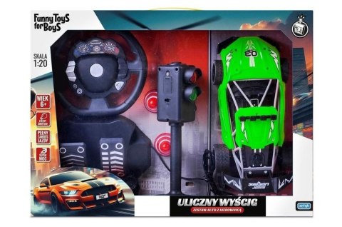 Auto R/C z kierownicą i pedałami