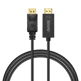 Kabel adapter DisplayPort do HDMI Savio CL-183 1,5m