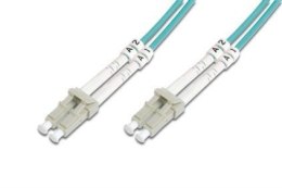 Kabel krosowy (patchcord) DIGITUS światłowodowy LC/LC, dplx, MM 50/125, OM3, LSOH, 1m, turkusowy