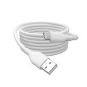 Kabel połączeniowy silikonowy USB-A - USB-C, USB 2.0 60W, 1m Biały