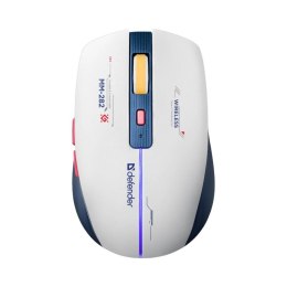 Mysz bezprzewodowa Defender DILA MM-282 optyczna 1800dpi biała RGB AKUMULATOR 6 przycisków Gaming