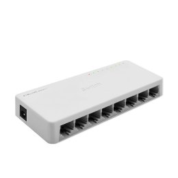 Switch niezarządzalny Qoltec przełącznik sieciowy 8 x port RJ45 | 1000Mbps | Fast Ethernet | LAN