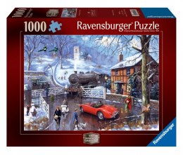 Puzzle 1000 elementów Zimowy dworzec