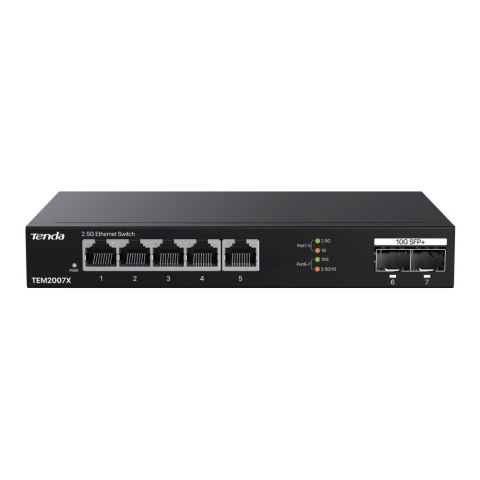 Switch niezarządzalny Tenda TEM2007X 5x2,5GbE 2x10G SFP+