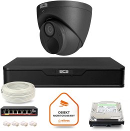 Zestaw monitoringu IP BCS Point 1x Kamera BCS-P-EIP28FWR3-Ai2-G Rejestrator z dyskiem 1TB