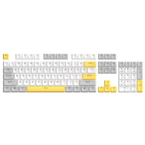 Marvo sada vyměnitelných kláves, PBT Keycap set KP-04 US, żółta