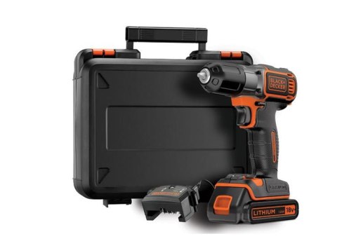 BLACK+DECKER WIERTARKO-WKRĘTARKA 18V 1 x 1,5AH LI-ION AUTOSENSE + WALIZKA ASD184K