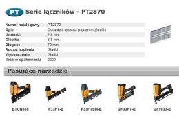 BOSTITCH GWOŹDZIE PT 33` 2,8 x 70mm 2200 szt.