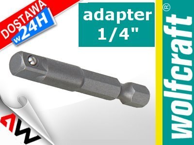 WOLFCRAFT ADAPTER KLUCZY NASADOWYCH 1/4" - 6-KĄT 1/4"