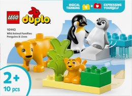 Klocki DUPLO 10442 Rodziny dzikich zwierząt: pingwiny i lwy