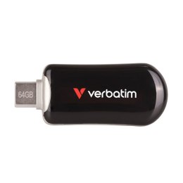 Verbatim USB flash disk, USB C, 64GB, Plectra, czarny, 30224, USB C