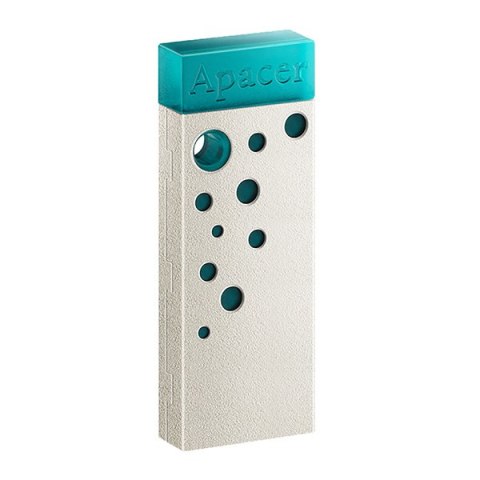 Apacer USB flash disk, USB USB 2.0, 32GB, AH11J, Turquoise green, AP32GAH11JG-1, USB A, pyłoszczelna, wodoodporna, EOL